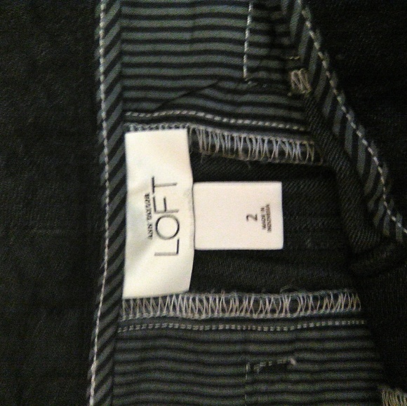 Ann Taylor Loft Navy 100%Cotton Boot Cut pants - Picture 4 of 4